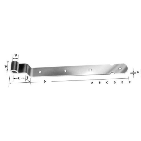 Ladenband gekröpft 16x450mm - HS580132