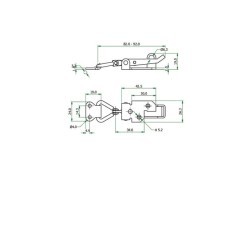 Adjustable hook lock 82-92 type 4 - HS491978