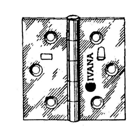 Scharnier viereck 75x75 V2A - HS350133