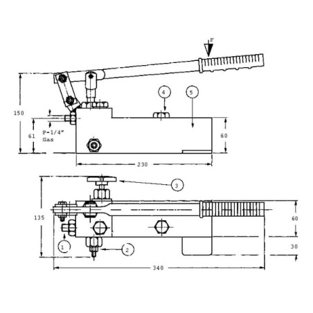 Hand pump HP 16Q including TANK - HP16Q