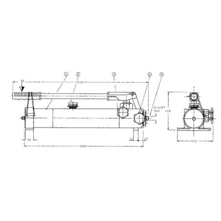 Handpumpe mit Tank - HP2PQ