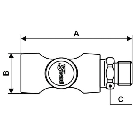 Quick release safety coupling 3/8 inch BSP male thread - ISI061152