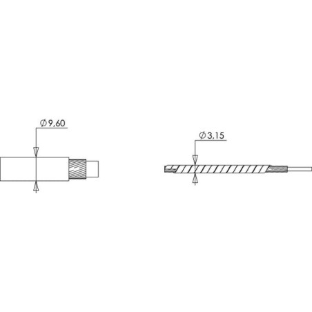 Cable with ball end 2000mm - IMCWB2000