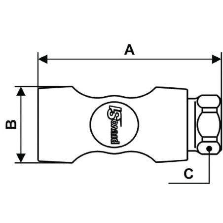 Quick release safety coupling 1/4 inch BSP female thread - ISI081101