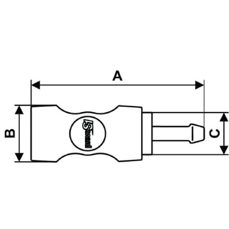 Quick release safety coupling with 13mm hosetail - ISI081813