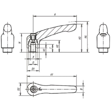 Klemmhebel GR.4 M12 Kipp - K01224121