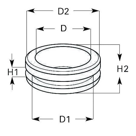 Cable grommet, 21x30x2mm closed - KB2321