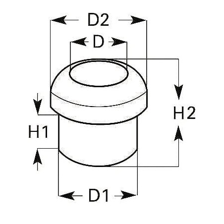 Cable grommet, 6x10x8mm 1 side open - KB2106