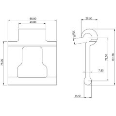 Ogniwo łańcucha Kohlswa 103 P78.5/12.7 ogniw na metr - KB103S