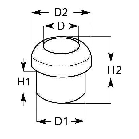 Cable grommet, 12x17x11mm 1 side open - KB2112