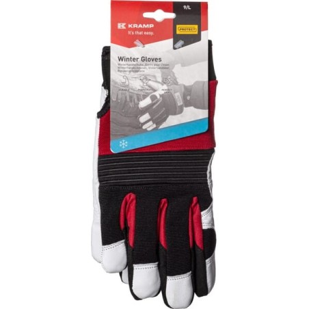 Rękawice robocze roz. 11/2XL zimowe, czarno/czerwono/białe, skóra kozia/Spandex/Neopren Protect Kramp - KG0600711