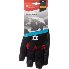 Rękawice robocze roz. 9/L zimowe, czarno/czerwone, poliuretanowe/Spandex Protect Kramp - KG0600609