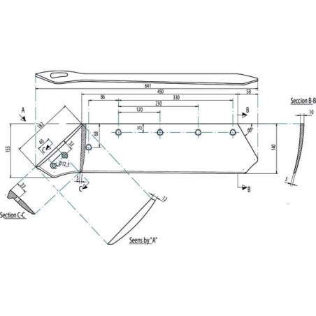 Wechselspitzenschar 18 R. - KK073006BN