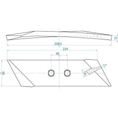 KK063090N Kramp, Plowshare chisels 