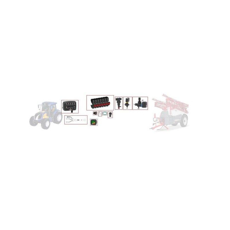 Kit boom sprayer 7 sections, switch box - KITC7 Kit boom sprayer 7 sections, switch box - KITC7
