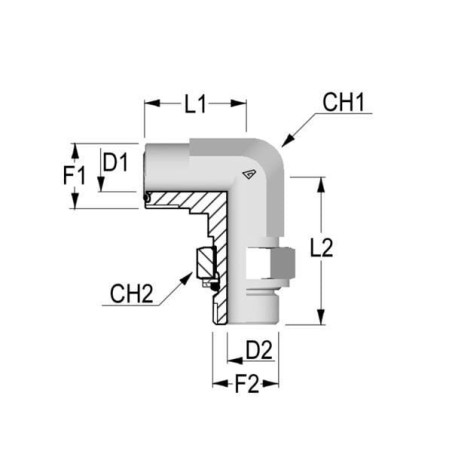 Kolano ORFS 9/16xM10 - KIOM0910