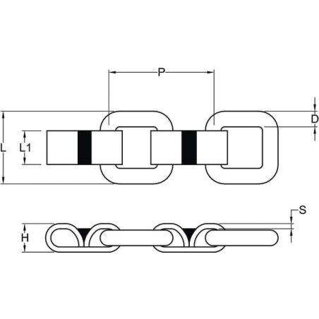 Floor Chain diameter 12mm x 101mm - KG12100X
