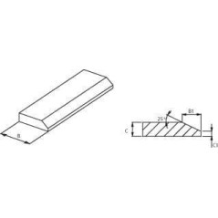 Lemiesz łyżki 300x30 mm x1 m HB500 Kramp - KT300301