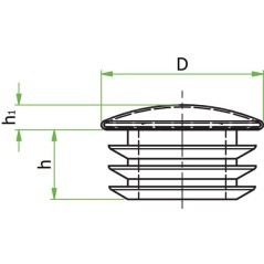 Round plug 20MM CHROME - KS465338