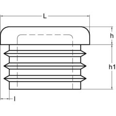 Plastic cap square 20x20mm - KS199224