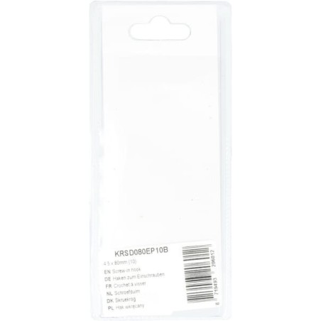 Hak wkręcany 4.5x80 mm 10 - KRSD080EP10B