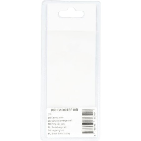 Key ring white 10 - KRHG1000TRP10B