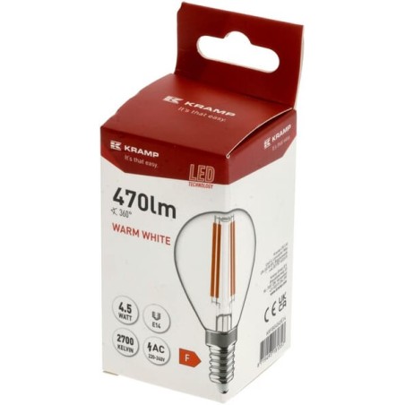 Żarówka LED Filament - Globe G45 E14 4.5W - KRFBG4545E14