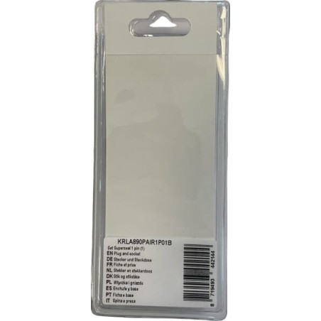 Złącze Superseal 1-pin kpl. męskie wtyczka żeńskie gniazdo 1 - KRLA890PAIR1P01B