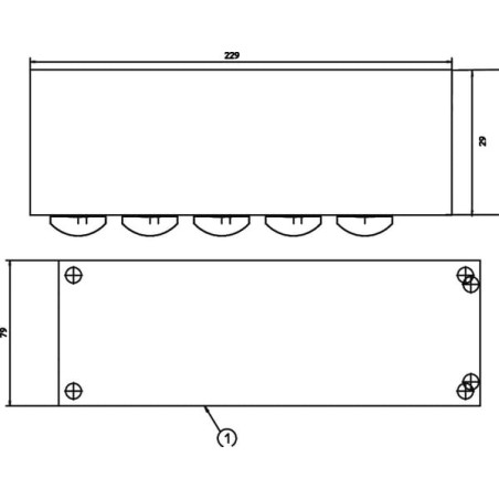 Return block 5x3/4 inch 1x1 inch1/2 - KRVB005