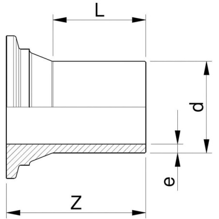PE Stutzen 90mm SDR11 - KS09040PE11