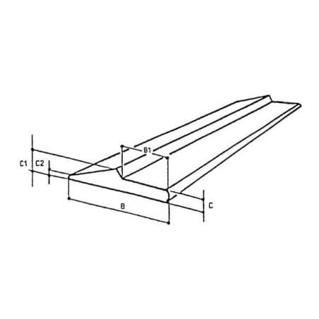 Schürfschiene Halbprofil 200x3m HB500 - KT2033
