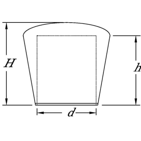 Conical furniture cap 6mm - KS465435