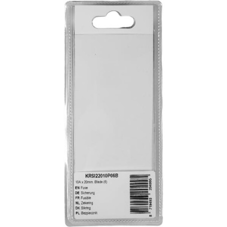 Fuse 10A x 20mm, Blade 6 - KRSI22010P06B
