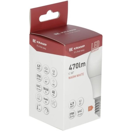 Żarówka LED SMD - Classic A60 E27 4.9W - KRSBA6049E27