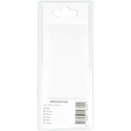 Bolt M4 x 25mm, 8.8 20 - KR933425P20B