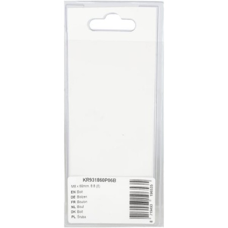 Bolt M8 x 60mm, 8.8 6 - KR931860P06B