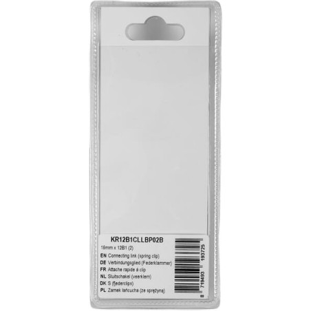 Connecting link spring clip 19mm x 12B1 2 - KR12B1CLLBP02B