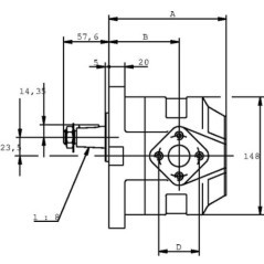 Pump KP 30.61 DO-84-E4-LEF/ED - KP3061D084E4