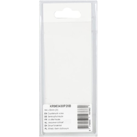 Śruba z łbem stożkowym M4x30 mm 20 - KR963430P20B