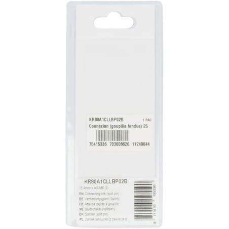 Connecting link split pin 25.4mm x ASA80 2 - KR80A1CLLBP02B