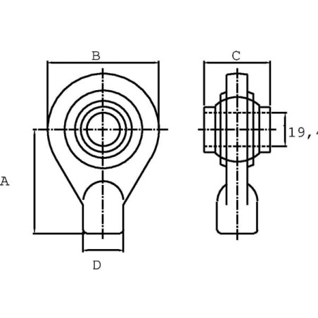 Cylinder end G25.7 L65 - KR25765