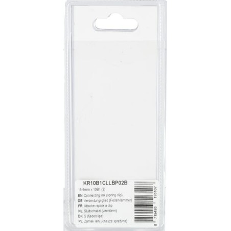 Connecting link spring clip 15.6mm x 10B1 2 - KR10B1CLLBP02B