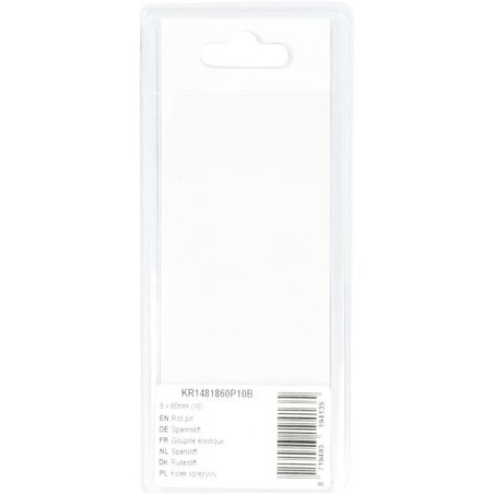 Roll pin 8 x 60mm 10 - KR1481860P10B