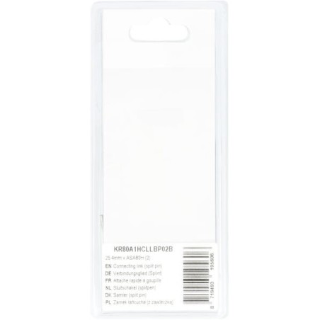Connecting link split pin 25.4mm x ASA80H 2 - KR80A1HCLLBP02B