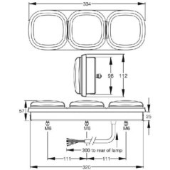 L1301LB Britax, Rechteckige Rücklichter 