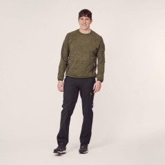 Bluza polarowa, okrągły dekolt, męska, oliwkowa, roz. XL - KW506101802056