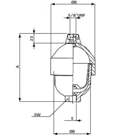 Accumulator 0.1L 210 bar - L10160