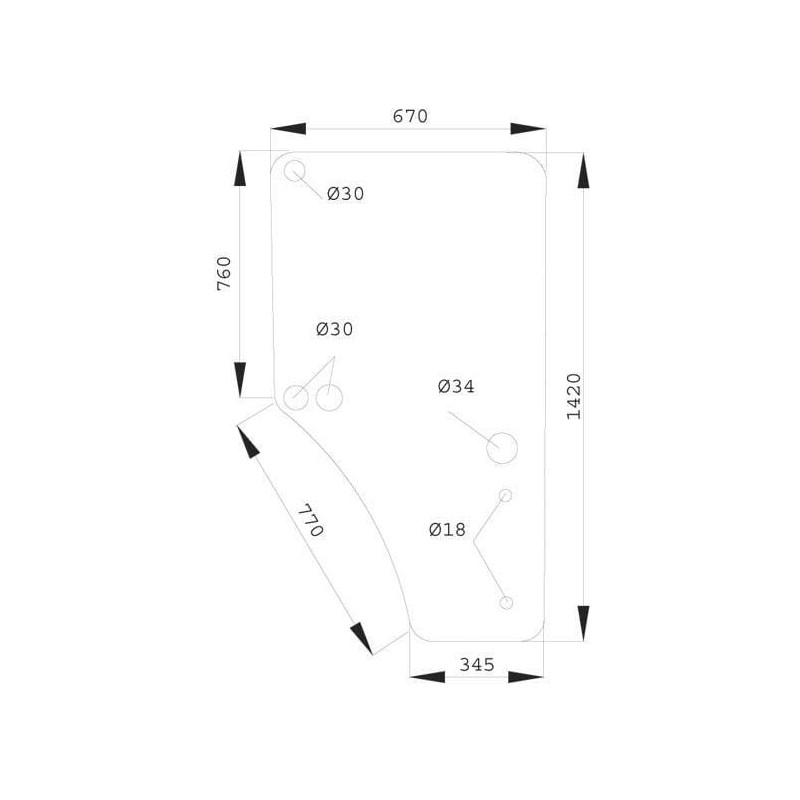 Türscheibe rechts - L169103KR Türscheibe rechts - L169103KR