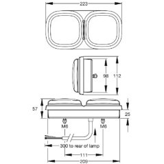 L1201LB Britax, Rechteckige Rücklichter 