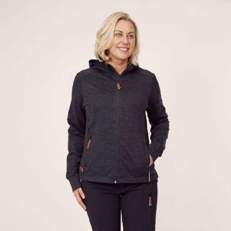 Polar z kapturem zapinany na zamek błyskawiczny, damski, antracytowy, roz. XL - KW5011301811056